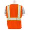 Erb Safety Safety Vest, Flame Retardant Treated, Class 2, S195C, Hi-Viz Orng, 3XL 64731